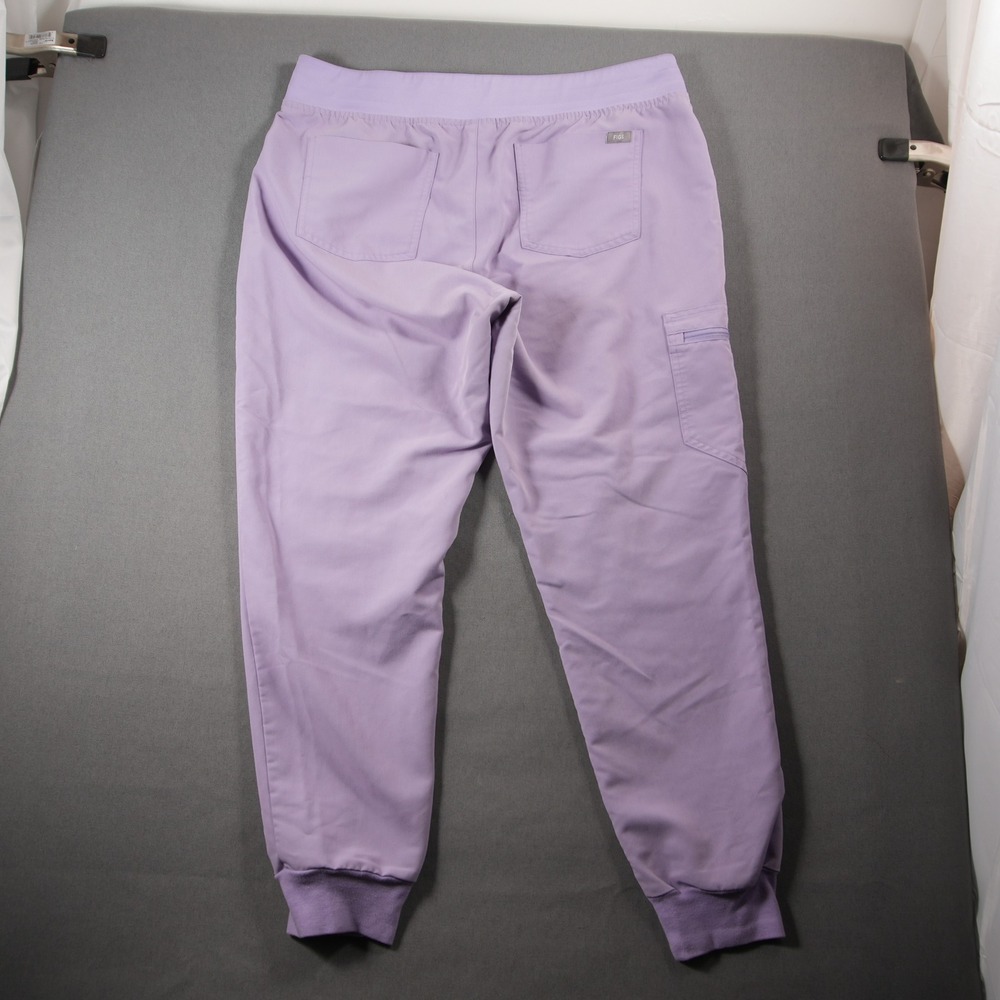 FIGS Zamorra Jogger Women Scrub Pants L Work Medical Purple Yelllow Drawstring - Picture 2 of 13